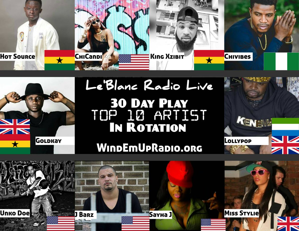 londonleblanc1's tweet image. Top 10 selected artist 4 the 30 Day Play on
Le'Blanc Radio Live via 
WindEmUpRadio.org
Network!
#DanniBillions 
#DJFlash