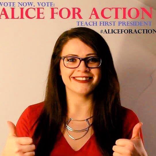 MissEuropeLangs's tweet photo. I'm voting Alice Hustwick for @TFPresident because she will make policy action, ensuring government upholds its commitments #AliceforAction https://t.co/jWlXhI63Io