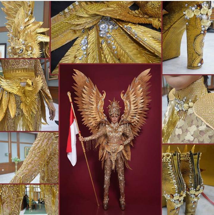 RTJ29's tweet photo. Like Indonesia National costume at #MissUniverse #Indonesia https://t.co/xaJRHovwt6