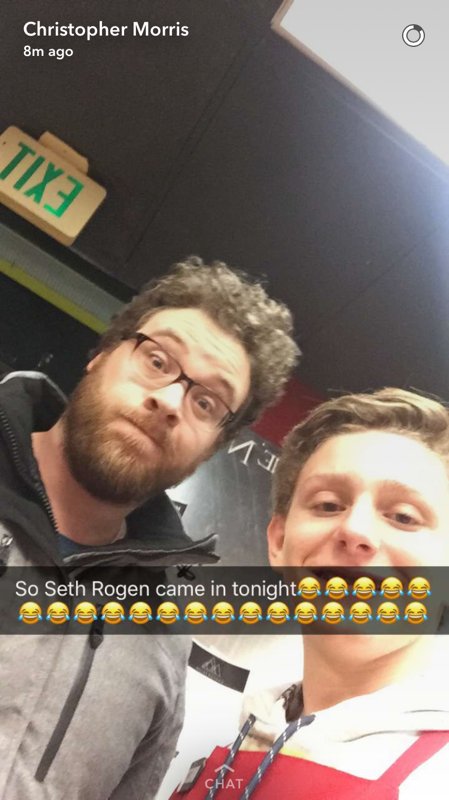 Sodalicious's tweet photo. Seth Rogan hit up our Pleasant Grove store tonight and messed with the crew 😂 https://t.co/PgnPqUb9rL