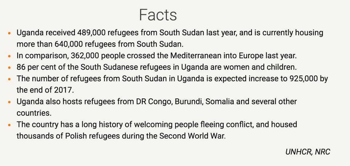 Uganda welcomed more refugees in 2016 than total number crossing into Europe — and 5 times more refugees than the US nrc.no/news/2017/janu…