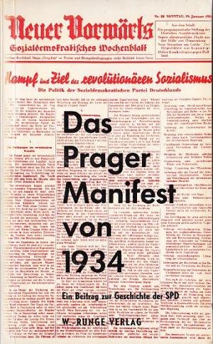 Letnapark's tweet photo. 28.1.1934: Die #Sopade, Auslandsleitung der #SPD in Prag, ruft  im  *Prager Manifest* zum Sturz der NS-Regierung Hitler auf. https://t.co/5duzIyeAYa
