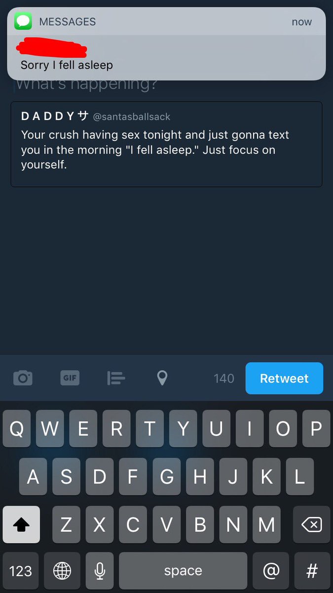 On Twitter Your Crush Having Sex Tonight And Just Gonna Text You In The Morning I Fell Asleep Just Focus On Yourself Twitter