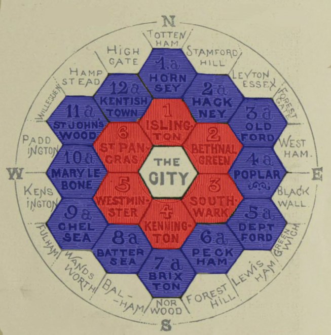 Heritage1st's tweet photo. The Crazy Victorian Plan To Hexagonalise London https://t.co/bufRJJe6hO @VictorianWeb #heritage #London #theht https://t.co/2s4wEsvSMs