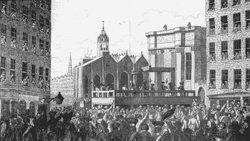 Johngbaxter's tweet photo. At 8:15am on the 28th Jan 1829, William Burke was executed on the Lawnmarket, Edinburgh for the murder of Mary Docherty #burkeandhare https://t.co/0t0SbDugdy