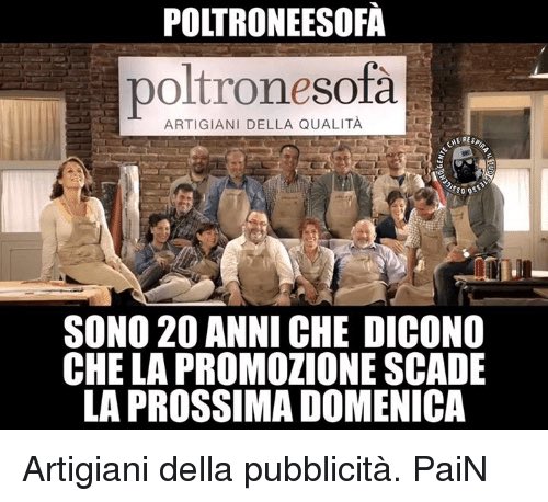 PazziPerIlBlog's tweet image. #MiChiesiSe prima o poi finirà la promozione limitata di Poltrone &amp;amp; Sofa 😏