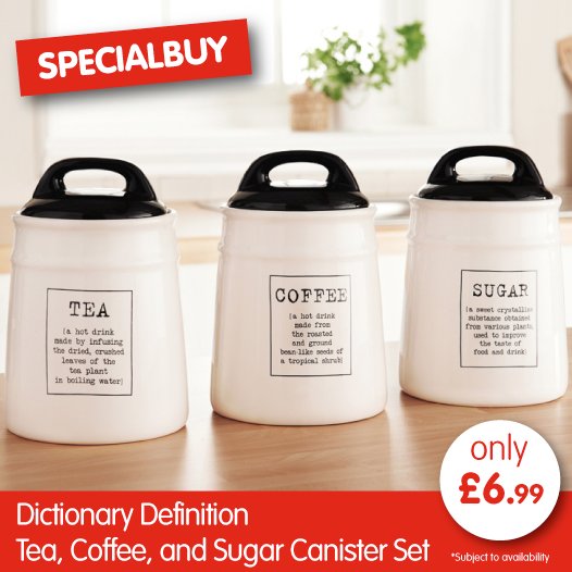 tea coffee sugar canisters b&m