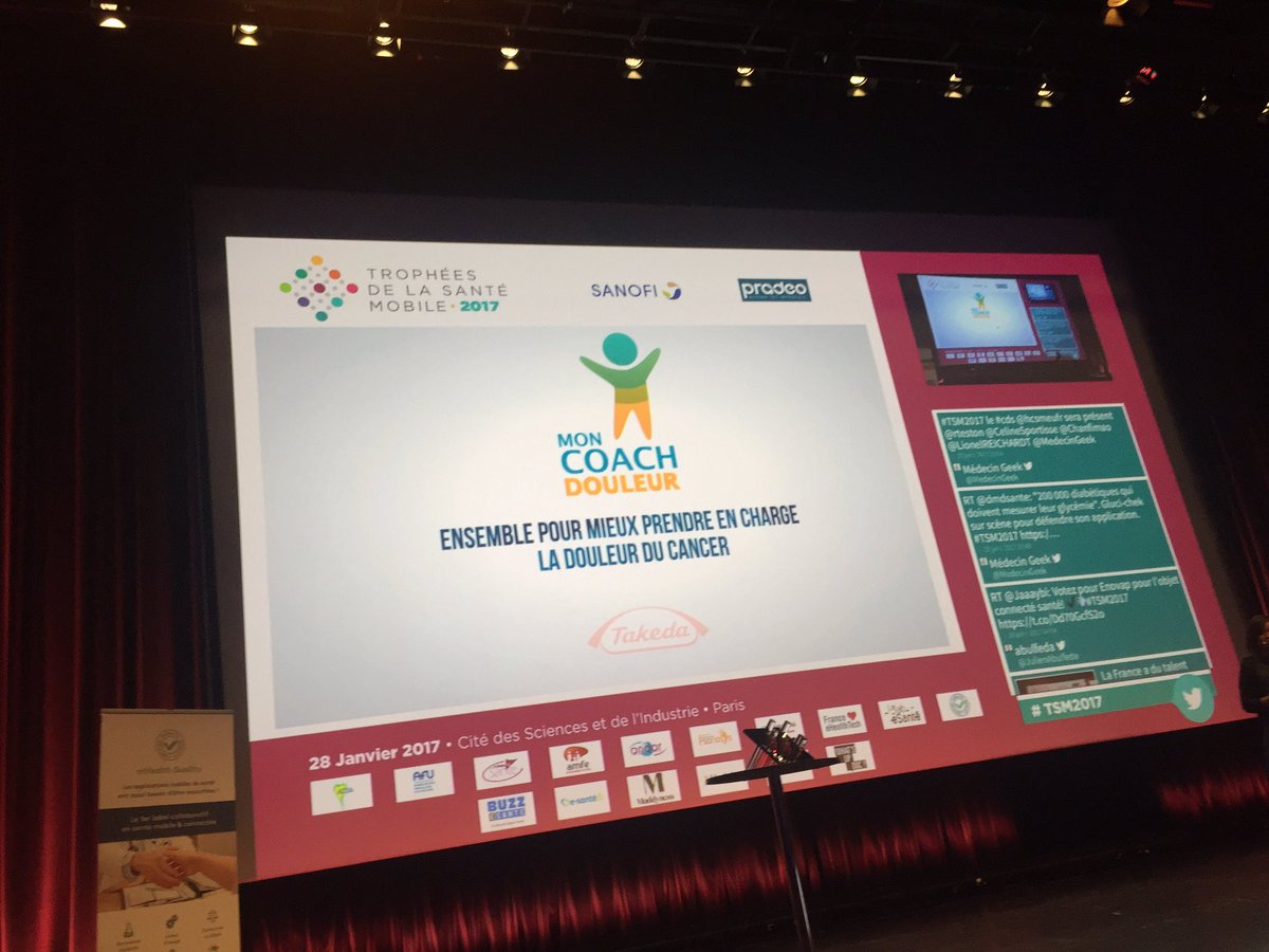 laumacom's tweet photo. #TSM2017  Mon Coach Douleur, une mApp pour les personnes touchées par le cancer #InnovationSanté https://t.co/oaZSuBXTsR