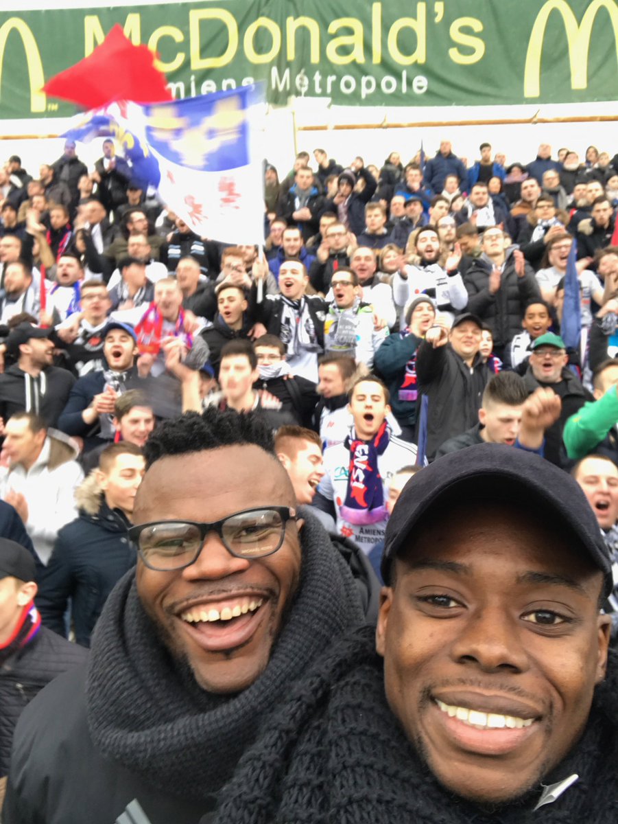 Amiens Sc Johntinhan Et Guy Ngosso Sont Dans Le Kop Pour Encourager Amiens Grandsprinces