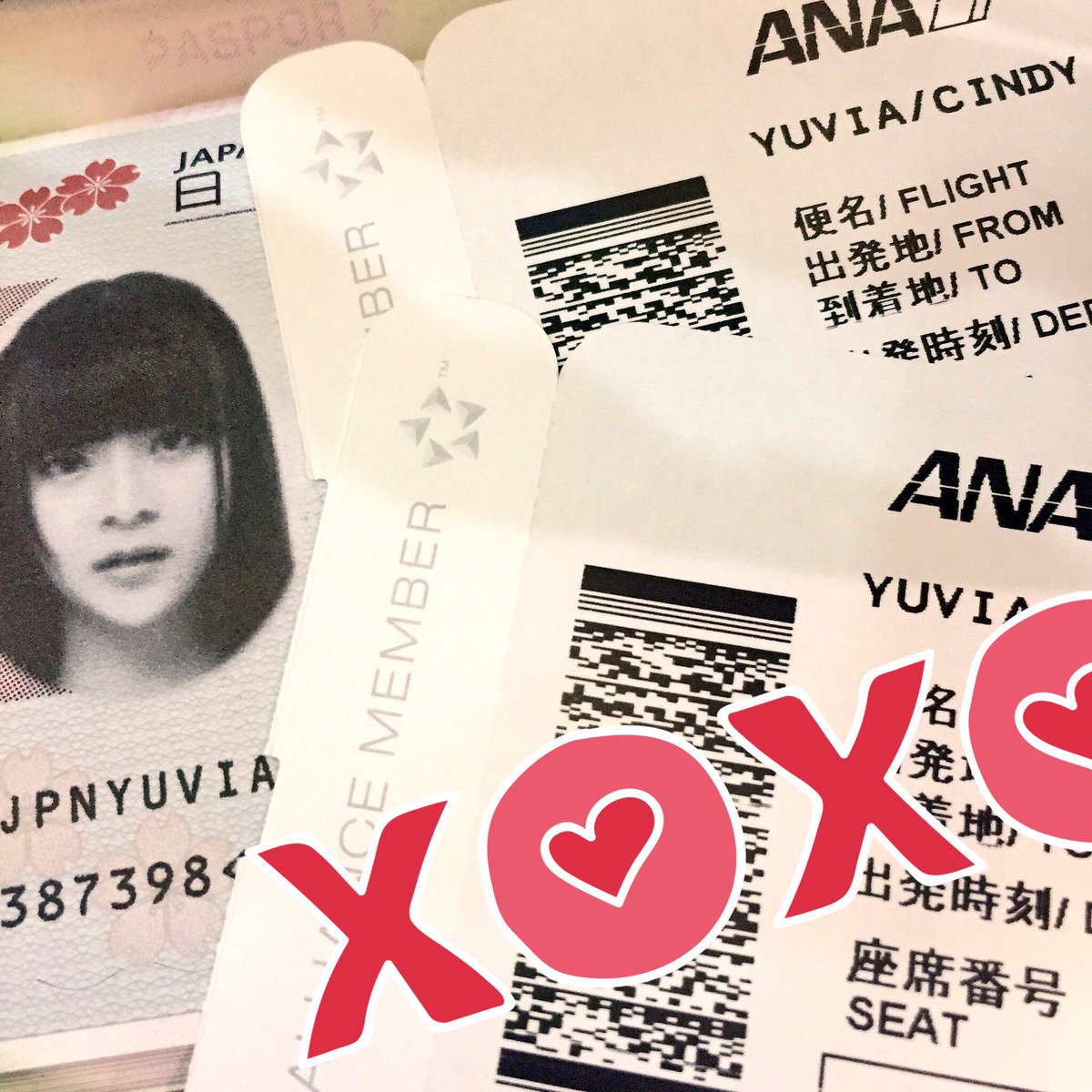 cindyyuvia's tweet photo. Flight with ANA. 
#JKT48goestohokkaido https://t.co/JKsyQGV3ys