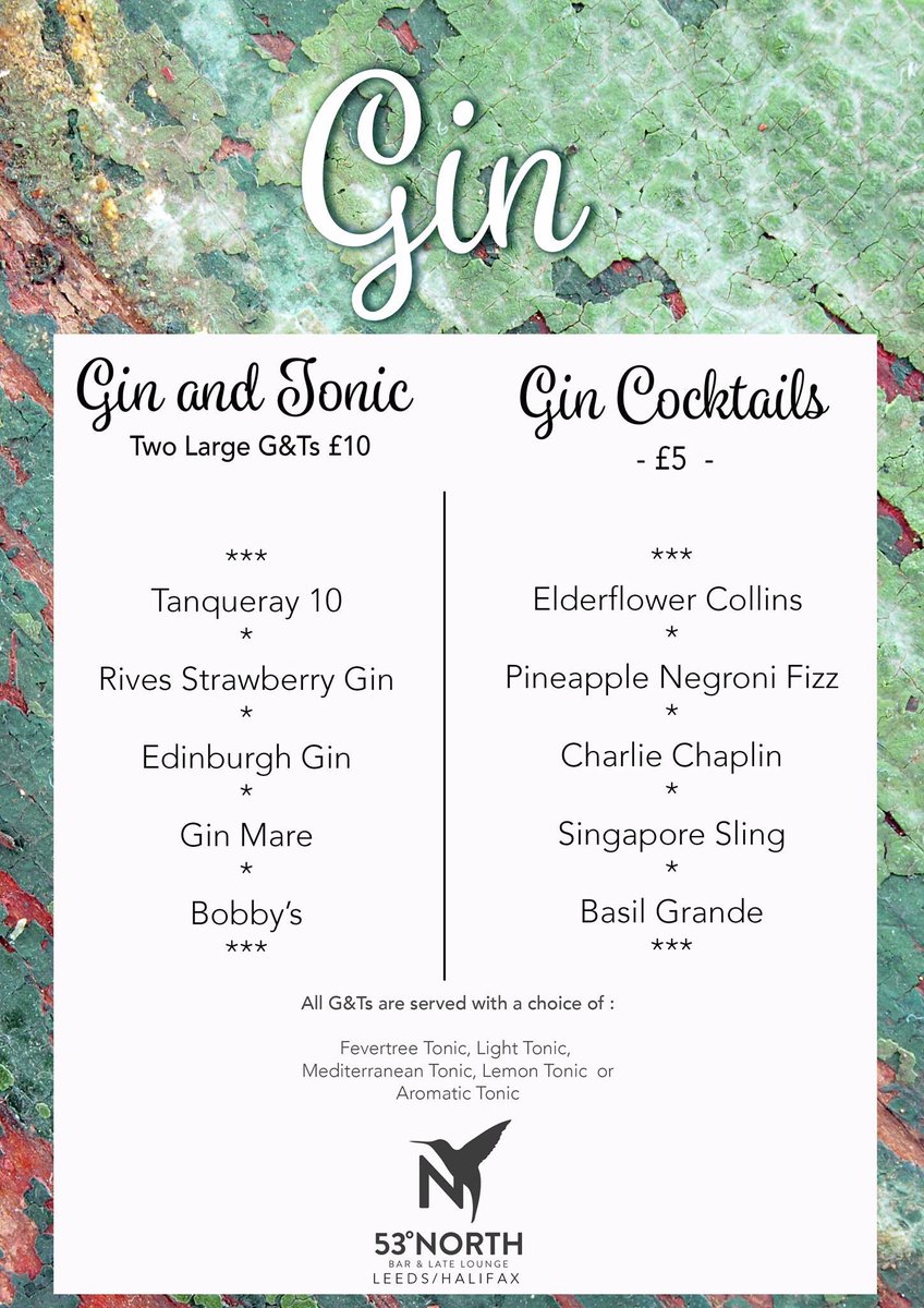 Our Ginuary offer continues in to February! #gin #yorkshiregin #cocktails #gincocktails