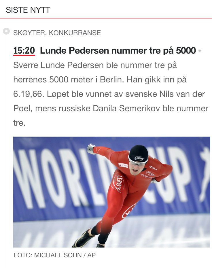 Grattis til Nils da, eller hva @Olset?... #fakenews #nrksport