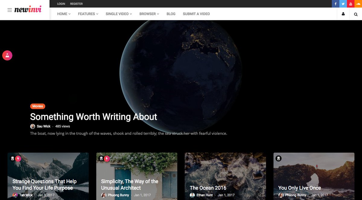 NEWINVI - New Video WordPress Theme » richwp.com/newinvi-wordpr… #wp #wordpress #wordpressthemes #webdesign