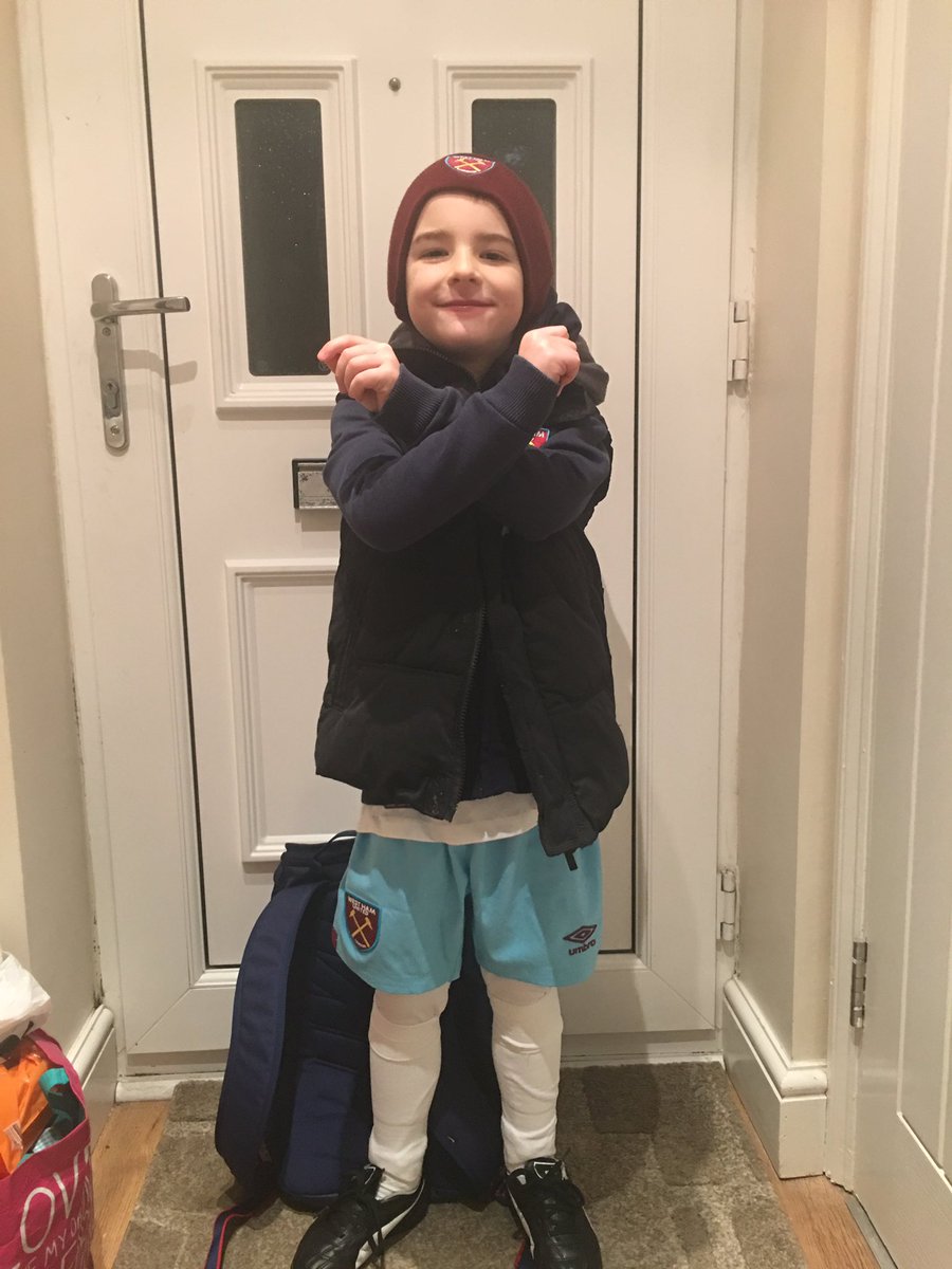 GLOVER1981's tweet image. Patrick off for his 1st session with West Ham Elite. So proud of my boy. Nanny has promised he can grow a man bun now 🙈 @AndyTCarroll