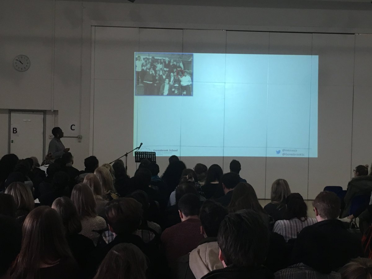 Charlotte0Clark's tweet photo. Brilliant to hear from @missaaja and Frances Bywater at our London East keynote @TeachFirstLDN #TFLDNConf https://t.co/Uf5VVZrGfB