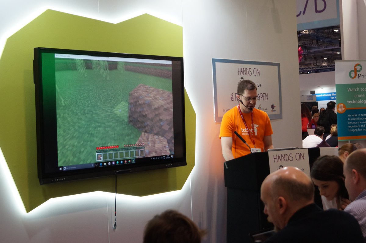 TA_Education's tweet photo. . @clcsimon back with another #Minecraft Education Edition workshop on stand B160 in 10 mins! #BETT2017 #BETTchat #TA_Talk https://t.co/5a4fY1LCUl