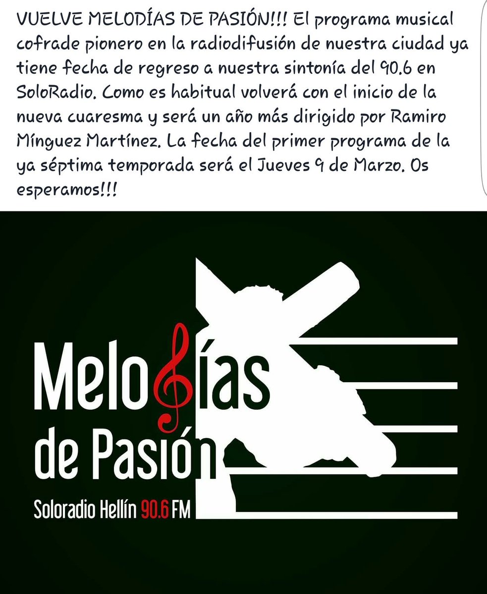 Ya tenemos fecha de regreso para la nueva temporada. Será el Jueves 9 de Marzo y será un año más presentado y dirigido por <a href="/RMinguez88/">Ramiro Minguez</a>