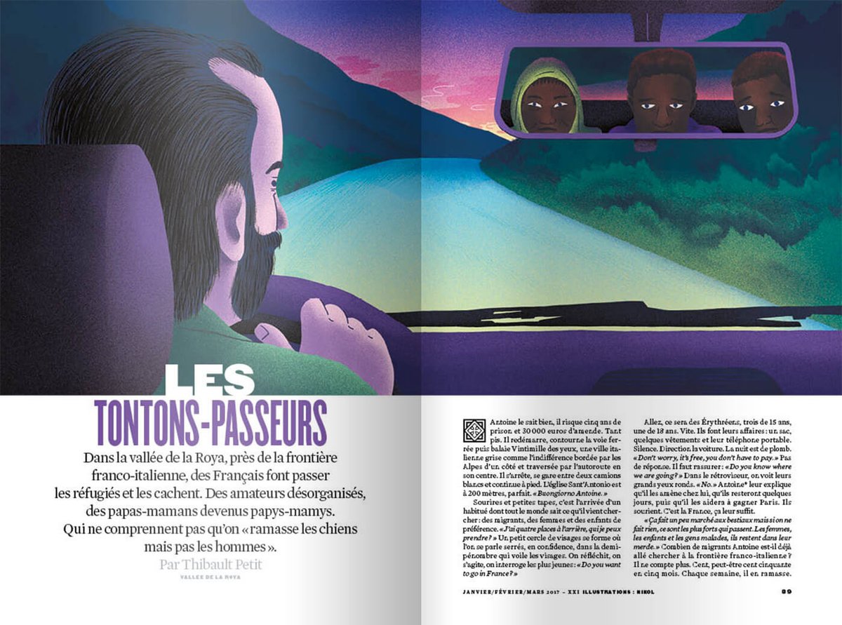 "Pourquoi des gens se décident à les aider, les migrants ? Pourquoi on se lève, un matin, avec un costume de héros ?"revue21.fr/tous_les_numer…