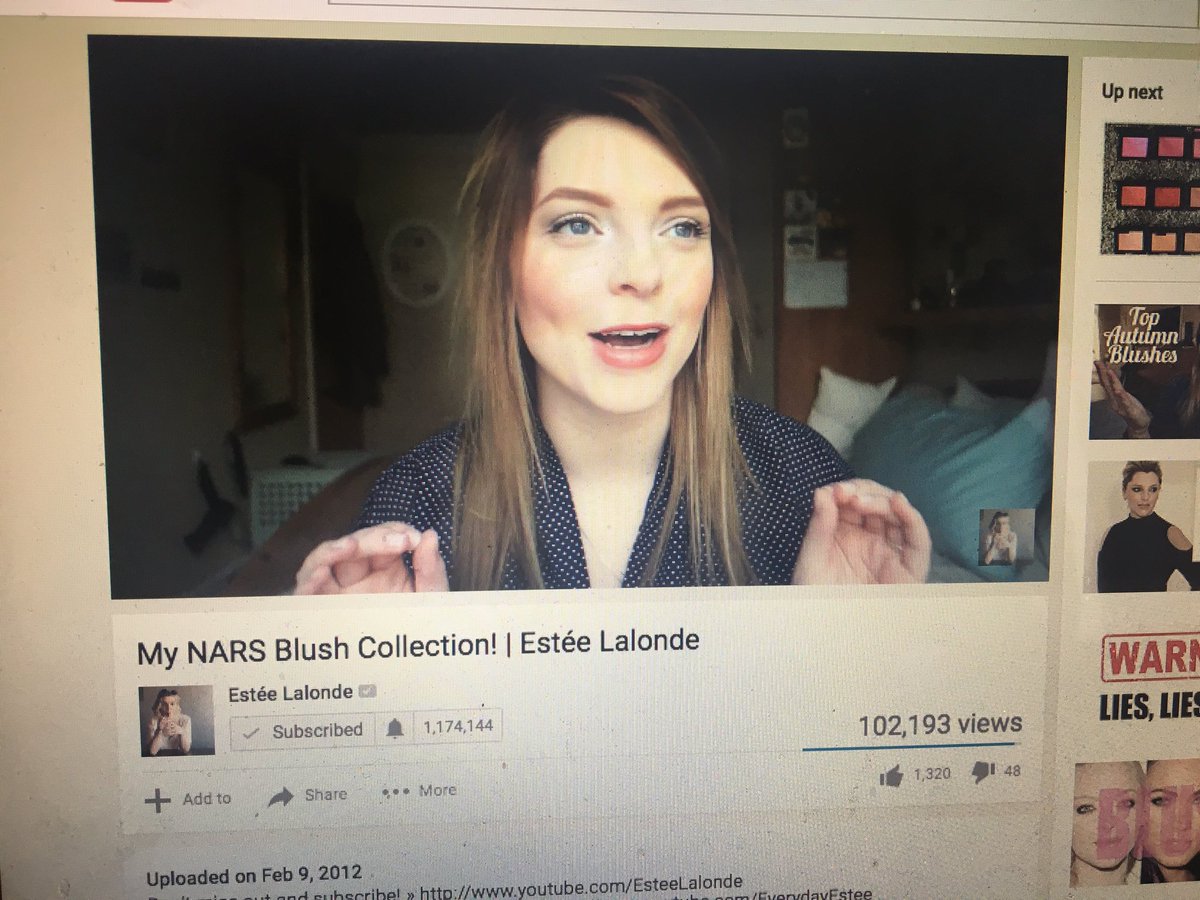 VincentJanvier's tweet photo. @EsteeLalonde doing research on Nars Orgasm. Found your old video and watched it again. You are so funny and great there! #esteelalond https://t.co/WCvcBbNMx4