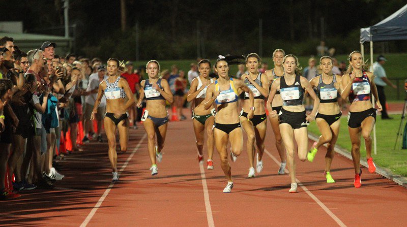 David_Tarbotton's tweet image. The finish women's 800m with a win to @LoraStorey in a field with four Olympians 

@HunTrackClassic #GreatRunningLadies