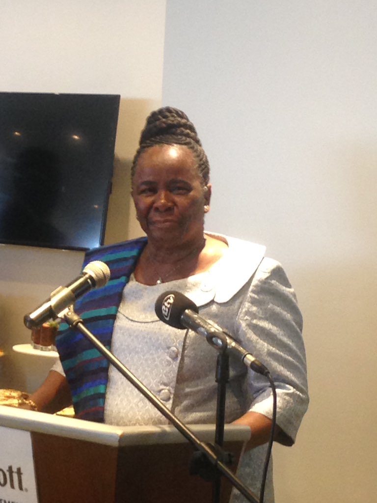 Launch of Minister <a href="/VensonMoitoi/">Pelonomi Venson</a> went well , hall was somewhat packed #Venson4AUChair #AUSummit2017