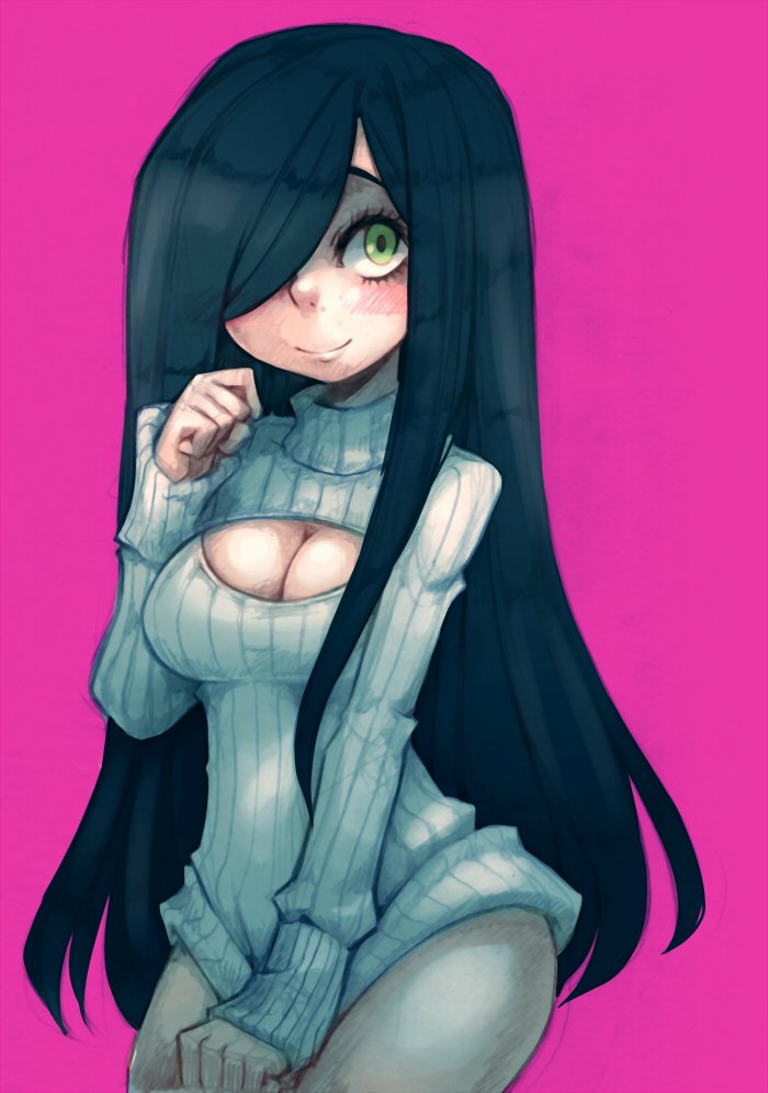 Turtleneck Anime Girl Sweater