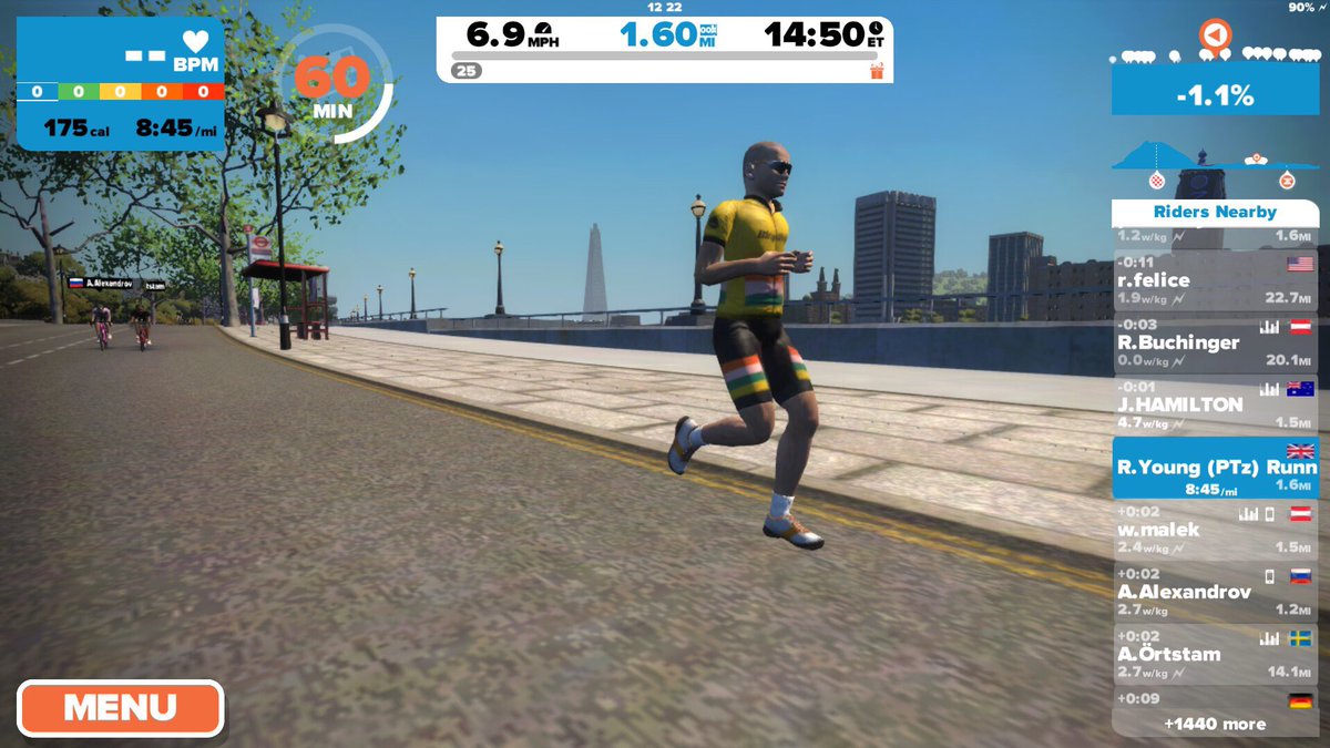 razorrocket's tweet photo. First run round London @GoZwift @TeamPTz https://t.co/AoIPxPWnmo