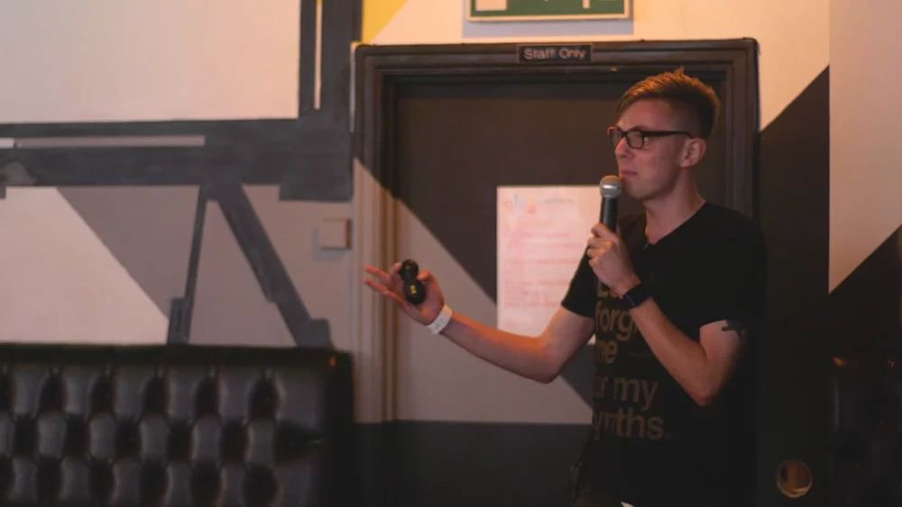 VIDEO: Back in July we had artist, musician, and educator <a href="/jamesmedd/">James Medd</a> from <a href="/awkward_arcade/">Awkward Arcade</a> at #GlugMCR > buff.ly/2k8ZtKP