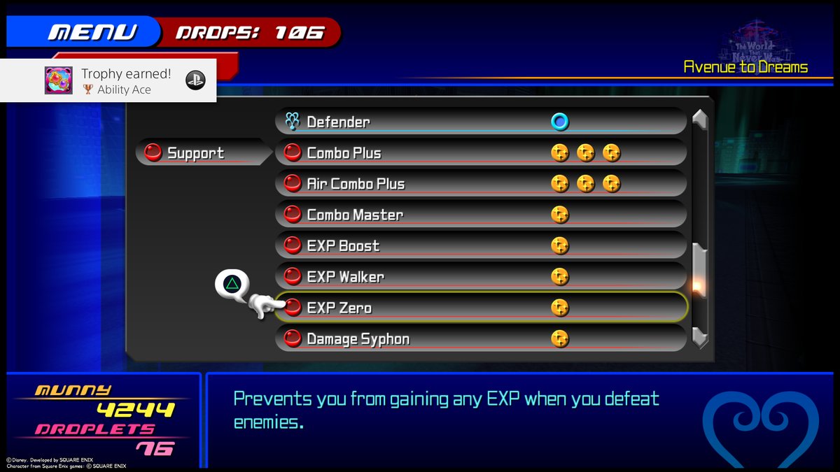 Kingdom Hearts Insider For The Ability Ace Trophy It Seems You Need To Be On At Least Proud Mode As Exp Zero Counts Towards The Trophy Kingdomhearts T Co V19gtorphr Kingdom Hearts Insider For The Ability Ace Trophy It Seems You Need To Be On At Least Proud Mode As Exp Zero Counts Towards The Trophy Kingdomhearts T Co V19gtorphr
