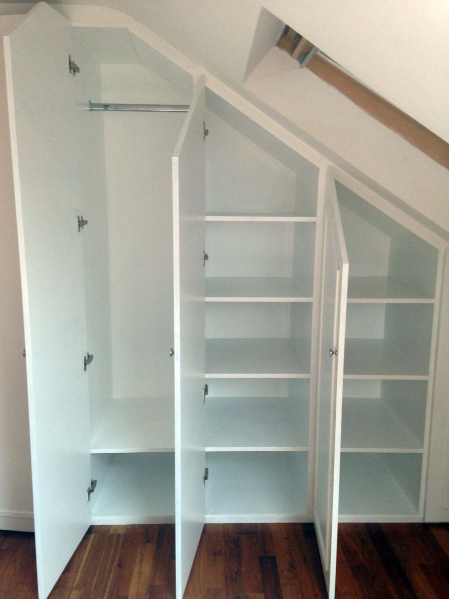 Fitted storage for this loft room. #woodworking #HomeImprovement