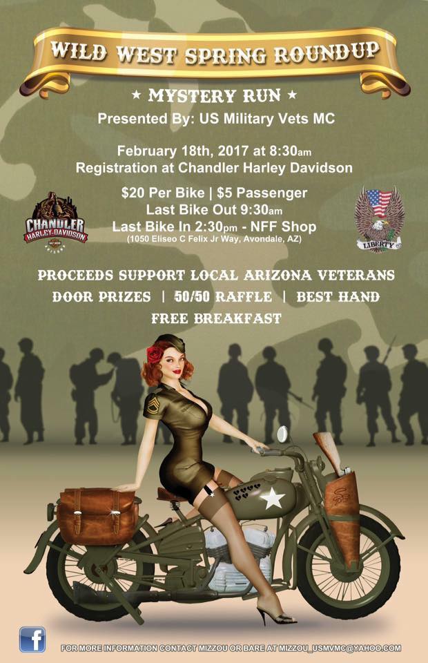 BikerBook4Chari's tweet photo. #Chandler #Arizona - Feb 18: Wild West Roundup Ride for #veterans https://t.co/BIvUCpPlYV #phoenix #motorcycles #Military #harleydavidson https://t.co/t8VV4Yph0b