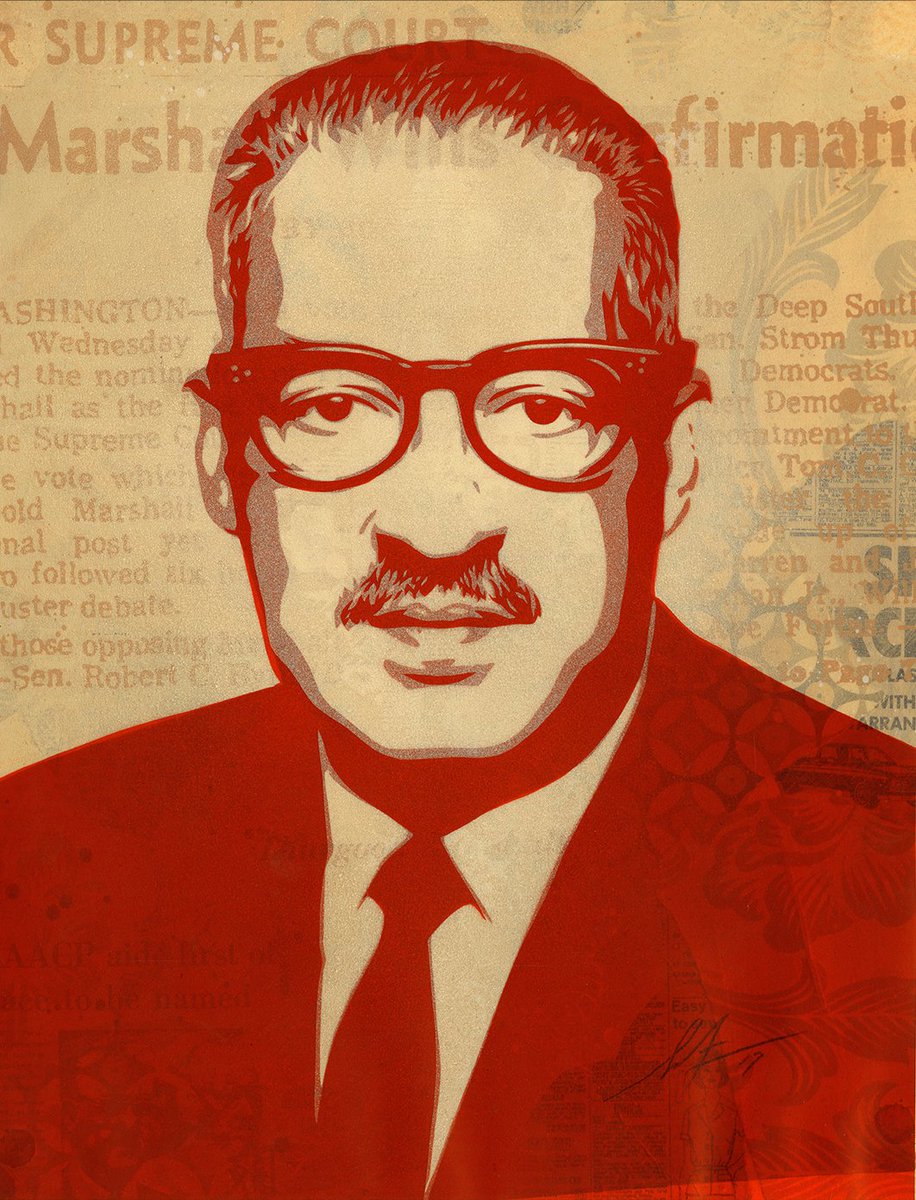 subliminal_art's tweet photo. #ShepardFairey
#ThurgoodMarshall, 2017
Handcut #Rubylith #Illustration 
14.5 x 18 in.
On view at Subliminal Projects through February 10th. https://t.co/mJtNHh2JxN