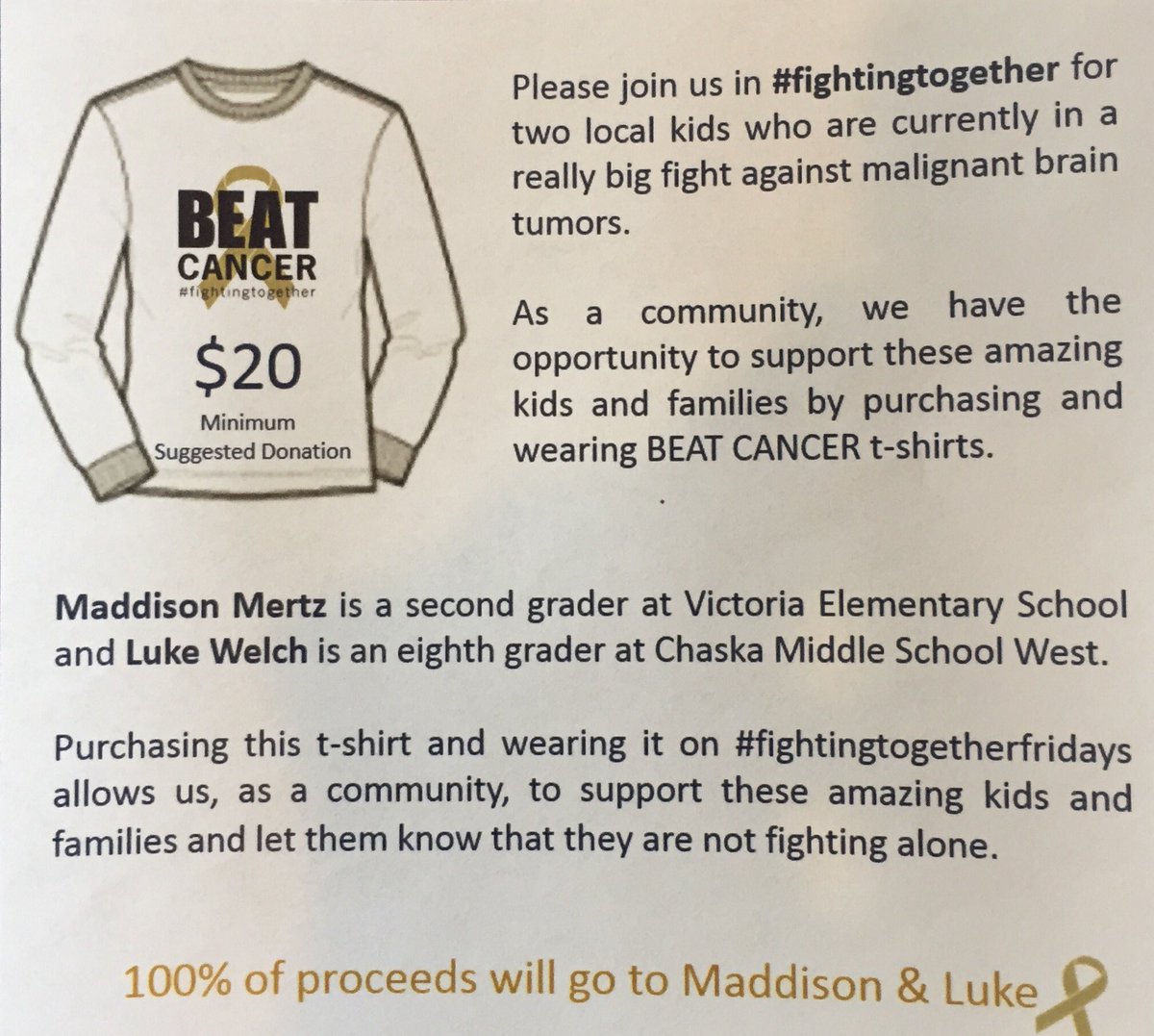 emmaryan35's tweet photo. Fight Friday starts 2/3. To purchase your BEAT CANCER shirt send a DM or email: emma2000ryan@gmail.com   #fightingtogether #fightfriday https://t.co/XGGQSAUNzZ