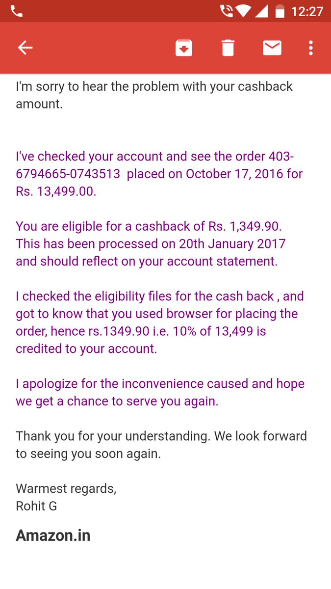 chirag_asnani's tweet photo. @amazon @amznind first you promise then you walk away, is this how you will capture market? #AmazonCheated #AmazonCheater https://t.co/KBcJu3Tz8u