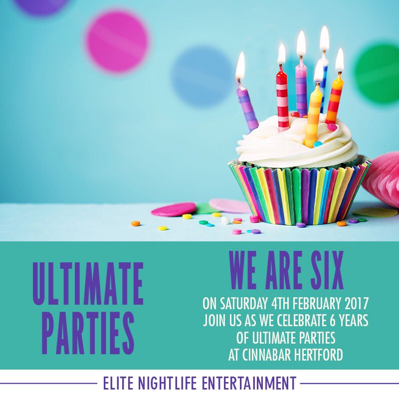 UltimateP_rties's tweet photo. One week today the destination for many is @CinnabarHrtford join us in the celebration of our 6th Birthday #WeAreSix #AllTablesSoldOut ππππΎπ₯ https://t.co/yLaa4hckX2