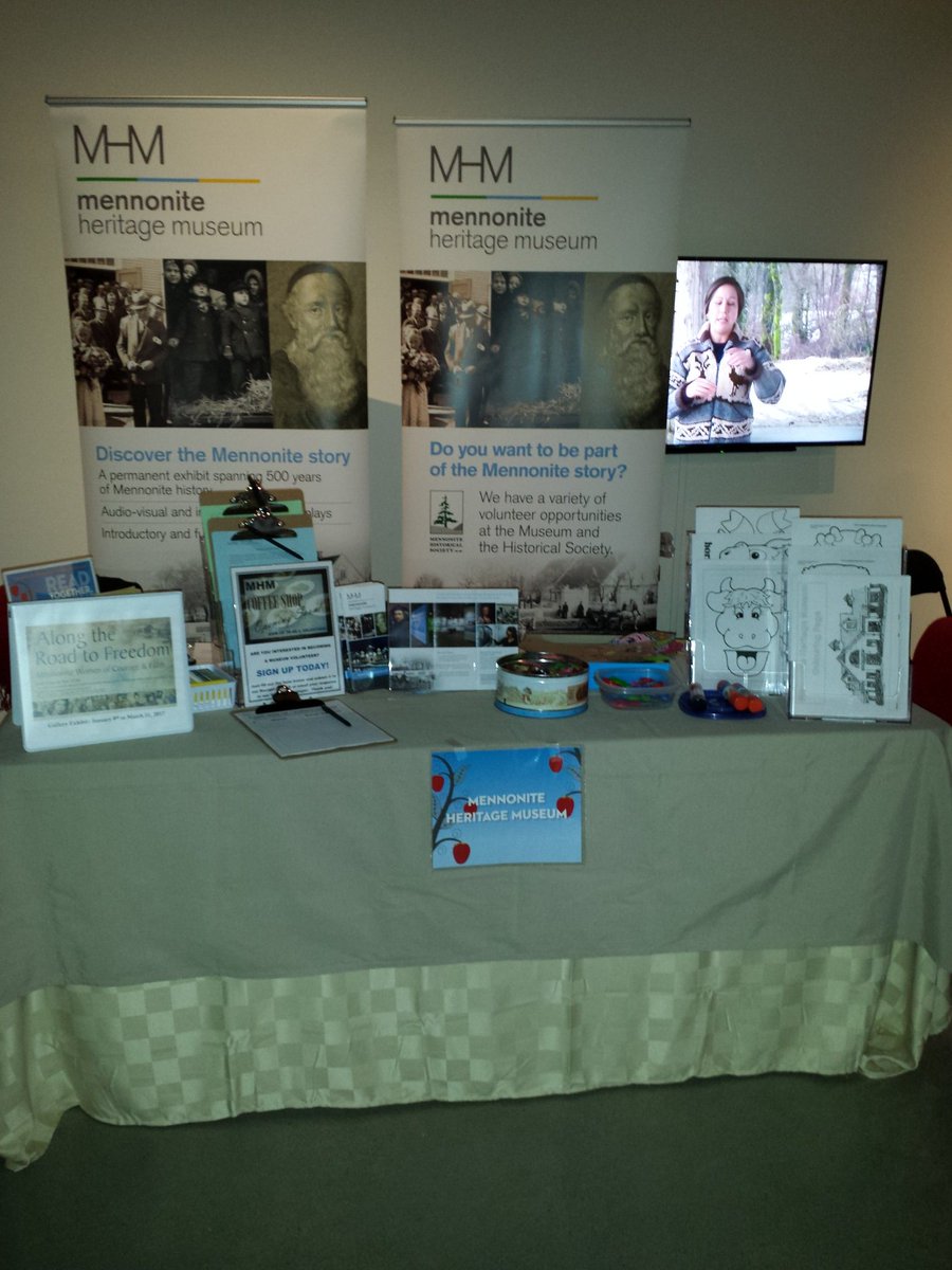 jjojean's tweet photo. Come visit our @MennoMuseum1 table today! @ReadLearnPlay @TheReach #historyplease #literacypartner https://t.co/6eN359ftPz