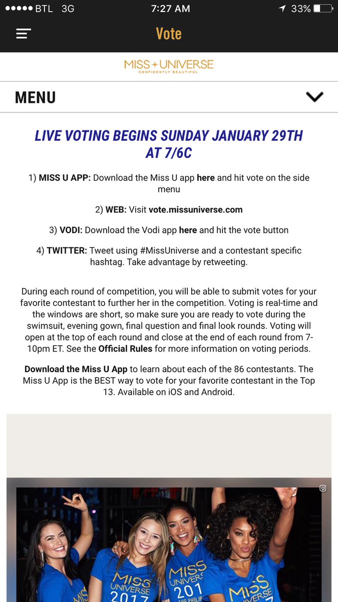 J_Bryon_Bowman's tweet photo. @BelizePageants @DiversityBelize same 4 voting mediums so don't delete any apps. See official rules on Miss U app as if you were voting https://t.co/QPNEV5185Z