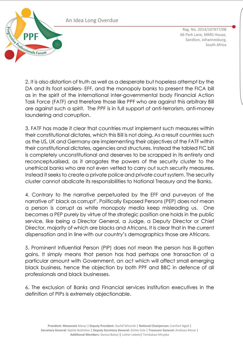 PPF_SA's tweet photo. PPF Statement in Response to EFF. @EFFSouthAfrica @IOL @News24 @The_New_Age @BDliveSA @MzwaneleManyi @eNCA @SABCNewsOnline @SAgovnews https://t.co/sXnkAEoXkI