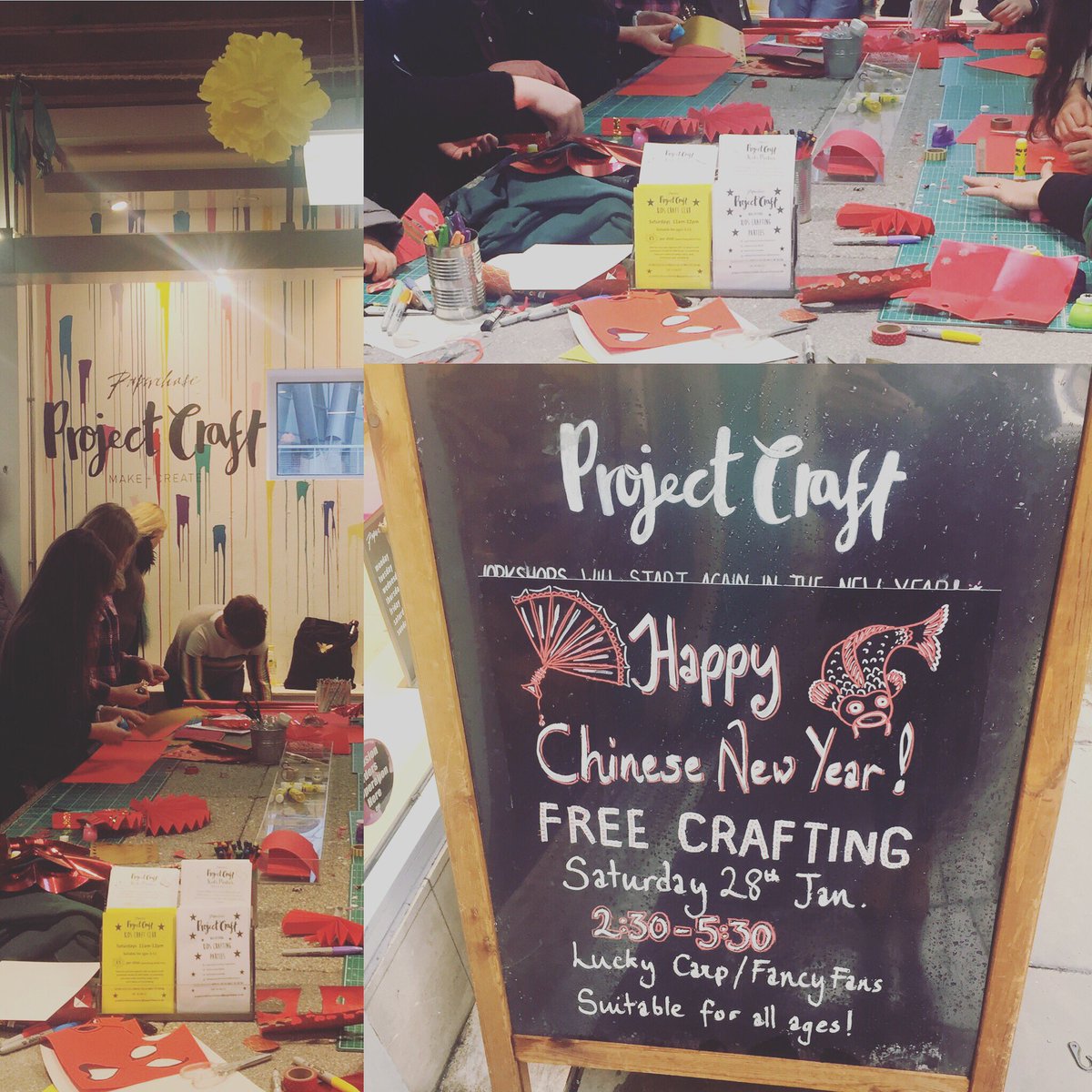 ChineseNYMCR's tweet photo. #ProjectCraft @FromPaperchase is in full swing today. Join them & welcome in the #yearoftherooster with something creative https://t.co/bp2mAYGGdR