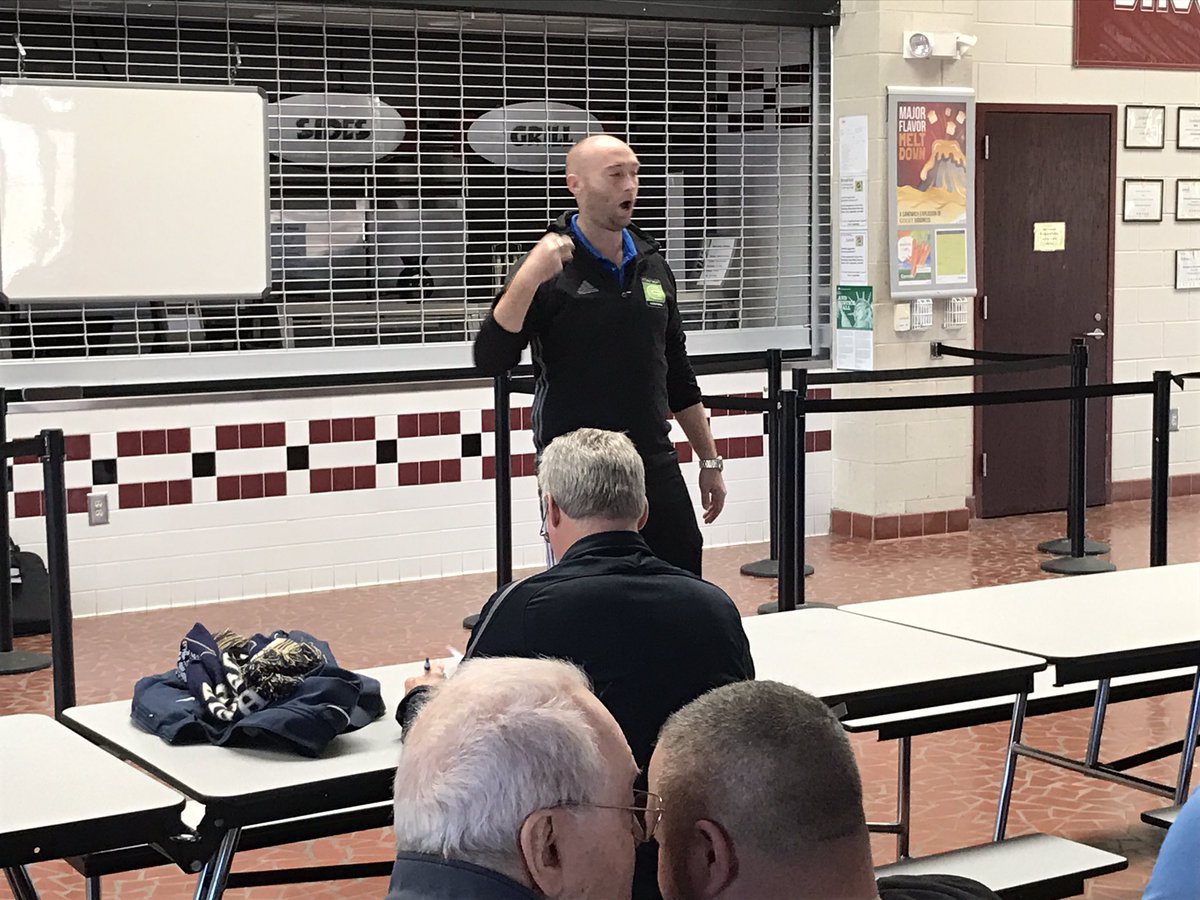 daveeas's tweet photo. Former #Pompey youth team player Chris Castell leading the coaches in this morning's session at the 2016 #SCHSSCA Winter Coaches Clinic https://t.co/aOca13QyiI