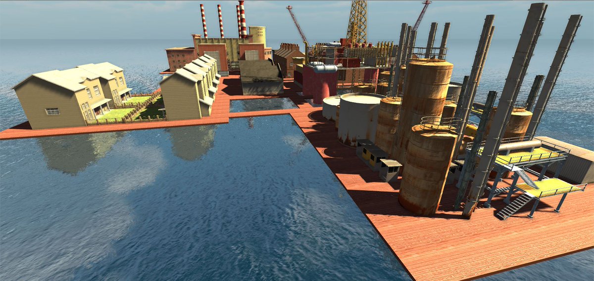 CosyGoat's tweet photo. Haven't done a #screenshotsaturday in a while. Don't have time to make a video like usual, but here's a seastead we've been working on. :) https://t.co/DmusoXr1qM