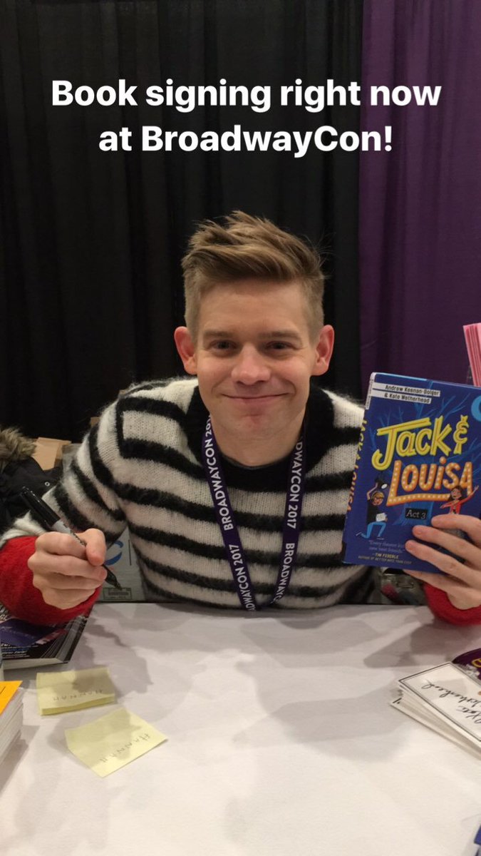 Currently signing #JackAndLouisa at @bwaycon. Come say hi!