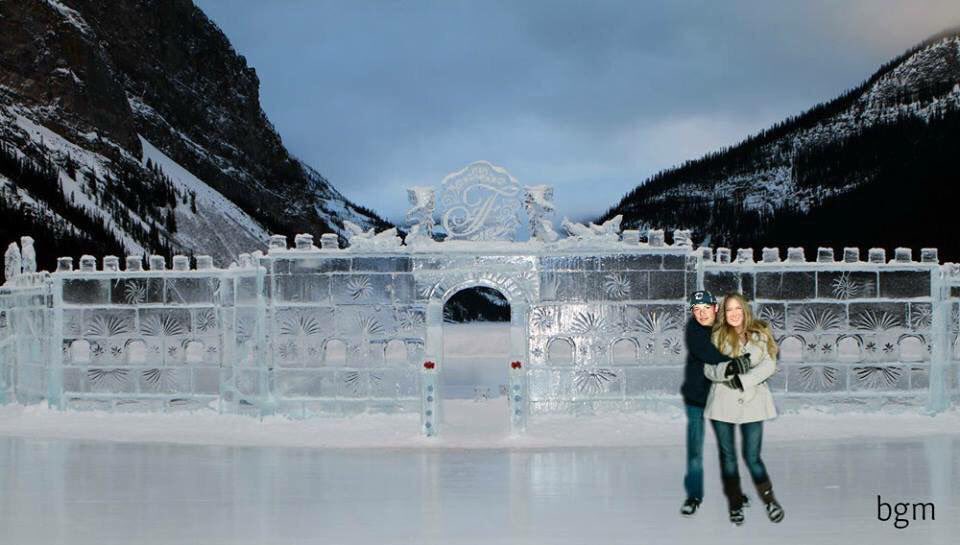 ArielBethPierce's tweet photo. The ice castles &amp; sculptures in Banff are so amazing @finn_ezekiel &amp; I checked them out https://t.co/k9dJz8zXsw