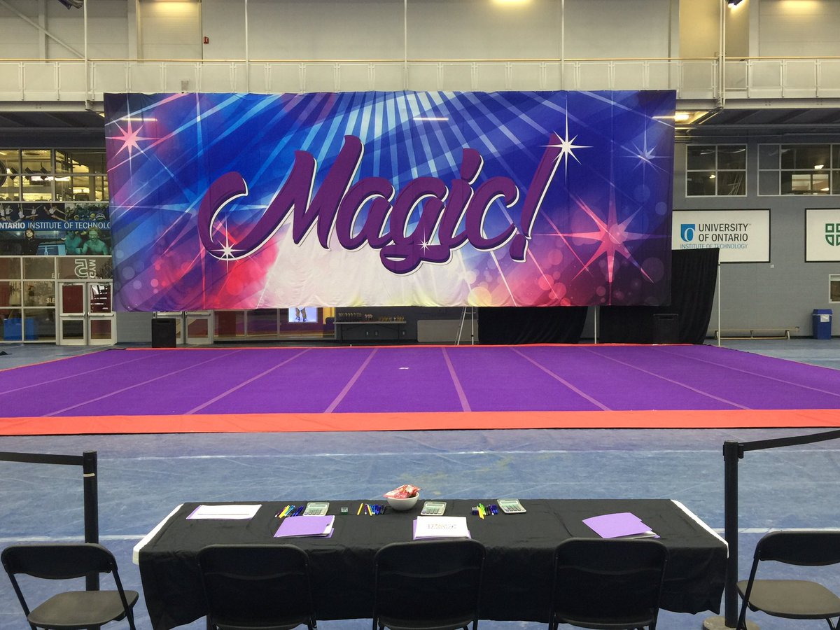 Set up and ready to go for our First annual Magic Cheer Comp for CF!