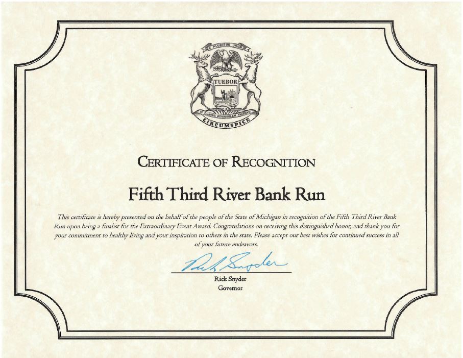 <a href="/53riverbankrun/">5/3 River Bank Run</a> was named as a finalist in the Governor's Fitness Awards for Extraordinary Events! Winners announced April 20. #53RBR