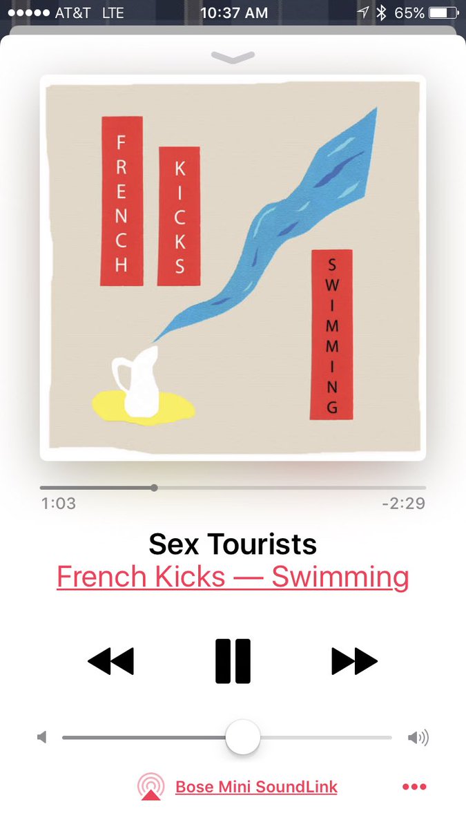 inthesegenes's tweet photo. : anyone feel like vanishing amongst the beats and waves of a really good song? Listen loudly. #FrenchKicks #SexTourists https://t.co/p1Celkhp60