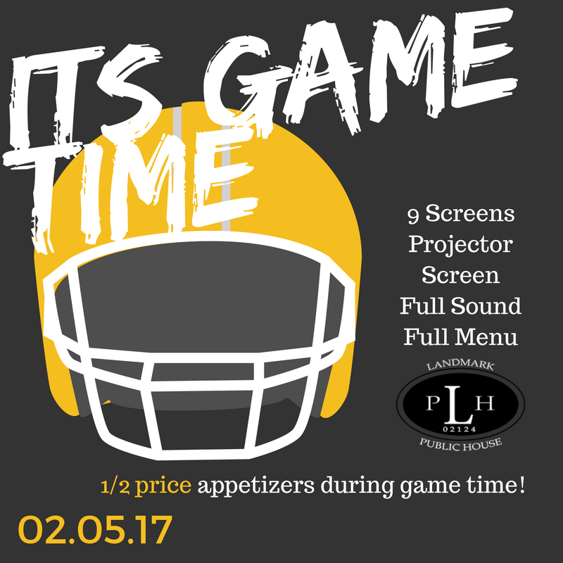 We're ready!! 1/2 off apps during "The Big Game" next Sunday!