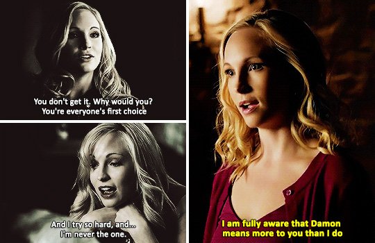 Joey_Prue's tweet photo. What is the point of Caroline’s story, if she ends up not being “the one” or “someone’s 1st choice” #TVD #tvdforever
https://t.co/GKcXcp5lb9 https://t.co/5P9mAm6Y8W