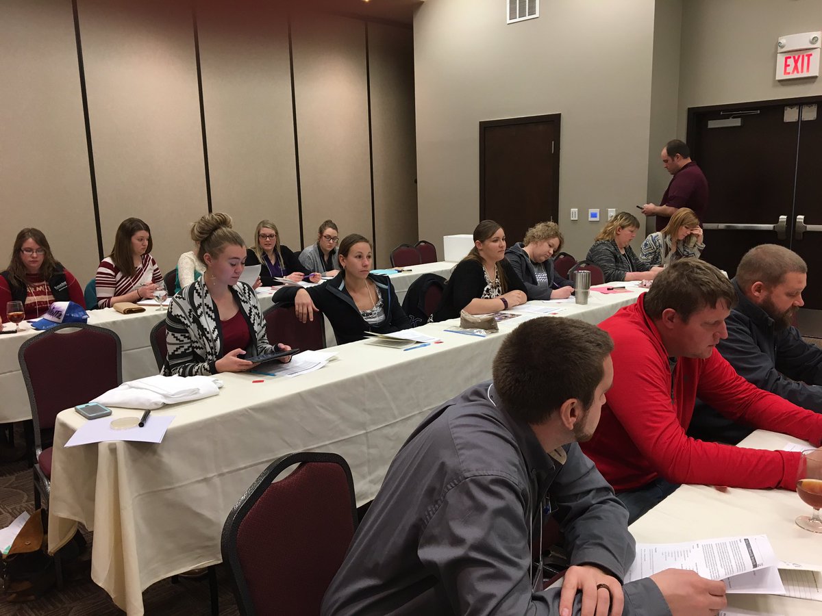 KSUnCattle's tweet photo. Managing biosecurity risk in great @case4learning workshops at KS Ag Ed Symposium with the always excellent @john_bergin and @meyermar51 https://t.co/bxtyzfR2iM
