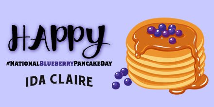 Happy #NationalBlueberryPancakeDay! Only 13 days until #MorningAfterDAL, and we can't wait to taste <a href="/idaclairetexas/">Ida Claire</a> blueberry pancakes!